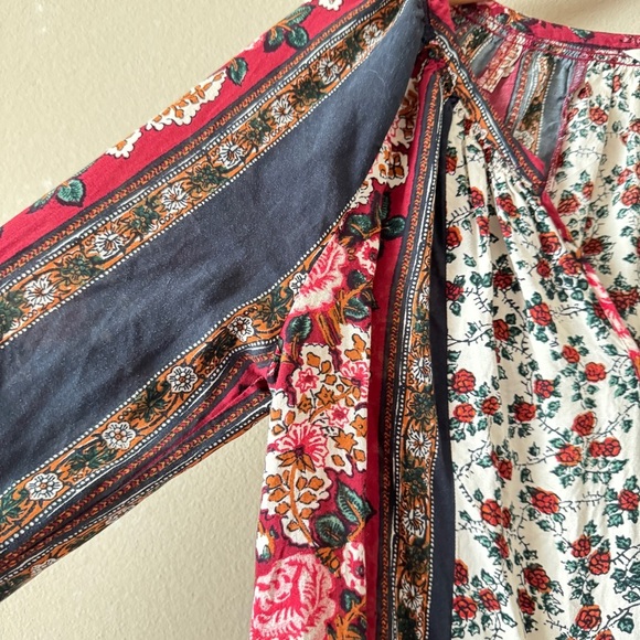 Lucky Brand Women's Boho Mix Floral Top Size S - Picture 4 of 8